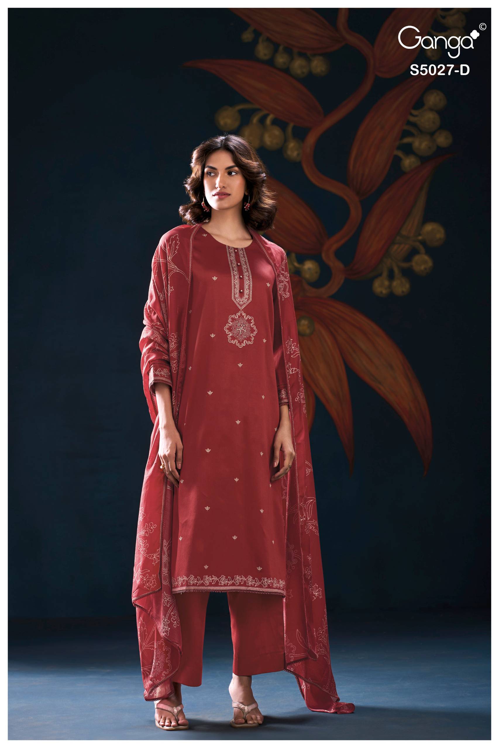 GULRUKH 5027 Series By GANGAFASHION Stylish Beautiful Colourful COTTON SATIN Dresses At Wholesale Price